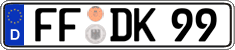 German license plate, Regular plates