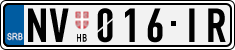 License plate of Serbia, Cars