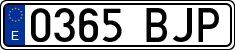 License plates of Spain, Ordinary (2000)