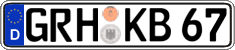 German license plate, Regular plates