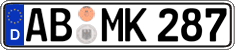 German license plate, Regular plates