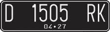 License plate of Indonesia, Regular plates