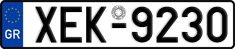 License plate of Greece, Cars