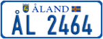 License plate of Åland, Cars (ÅL 12345)