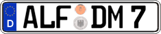 German license plate, Regular plates