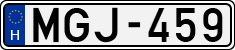 license plates of Hungary, Cars (1990)
