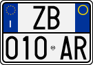 License plate of Italy, Cars (1994 year series)