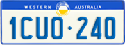 Western Australia, Regular plates