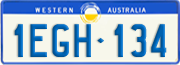 Western Australia, Regular plates