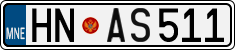 License plate of Montenegro, Cars