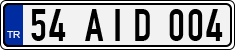 License plate of Turkey, Regular plates