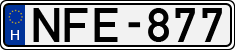 license plates of Hungary, Cars (1990)