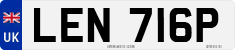 License plate of the United Kingdom, 1963 year system