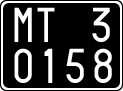License plate of Italy, Cars (1927 year series)