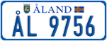 License plate of Åland, Cars (ÅL 12345)