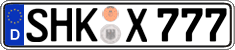 German license plate, Regular plates