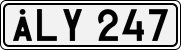 License plate of Åland, Cars (ÅLA 1234)