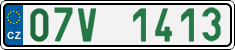License plate of the Czech Republic, Oldtimers (2001)
