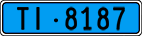License plate of Switzerland, Work and fire vehicles (blue)
