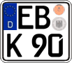 German license plate, Regular plates