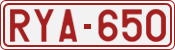 License plate of Belgium, 1951 year system
