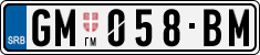 License plate of Serbia, Cars