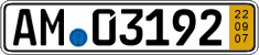German license plate, Short-term transit plates