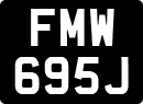 License plate of the United Kingdom, 1963 year system