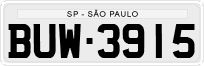 License plate of Brazil, Private owners (1990)