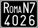 License plate of Italy, Cars (1927 year series)