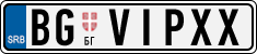 License plate of Serbia, Vanity Plates