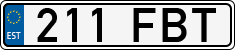 License plate of Estonia, Regular car plates