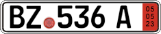 German license plate, Export transit plates