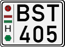 license plates of Hungary, Cars (1990)