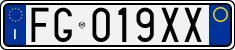 License plate of Italy, Cars (1994 year series)