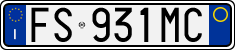 License plate of Italy, Cars (1994 year series)