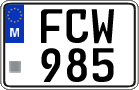 License plate of Malta, Regular plates (ABC 123)