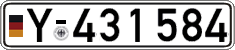 German license plate, Military