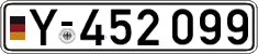German license plate, Military