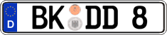 German license plate, Regular plates