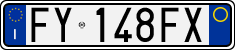 License plate of Italy, Cars (1994 year series)