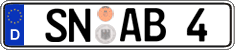 German license plate, Regular plates