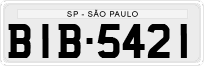 License plate of Brazil, Private owners (1990)