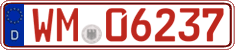 German license plate, Red license plates