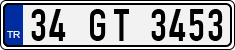 License plate of Turkey, Regular plates
