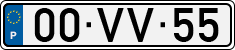 License plate of Portugal, Regular plates