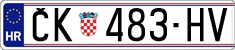 License plate of Croatia, Regular plates