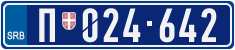 License plate of Serbia, Police