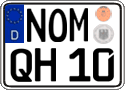 German license plate, Regular plates