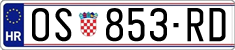 License plate of Croatia, Regular plates